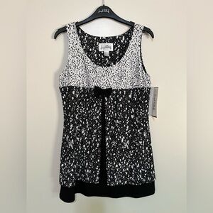 Joseph Ribkoff NWT tank black and white size 6